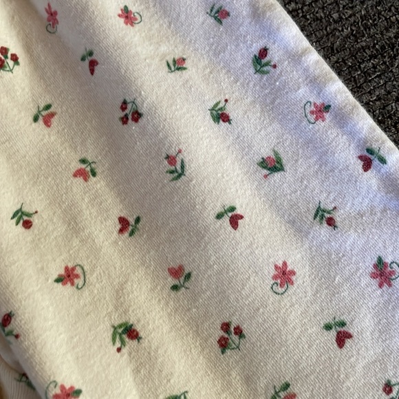 Vintage McBaby Floral Print Footed Pants Size 3-6M - Picture 4 of 6
